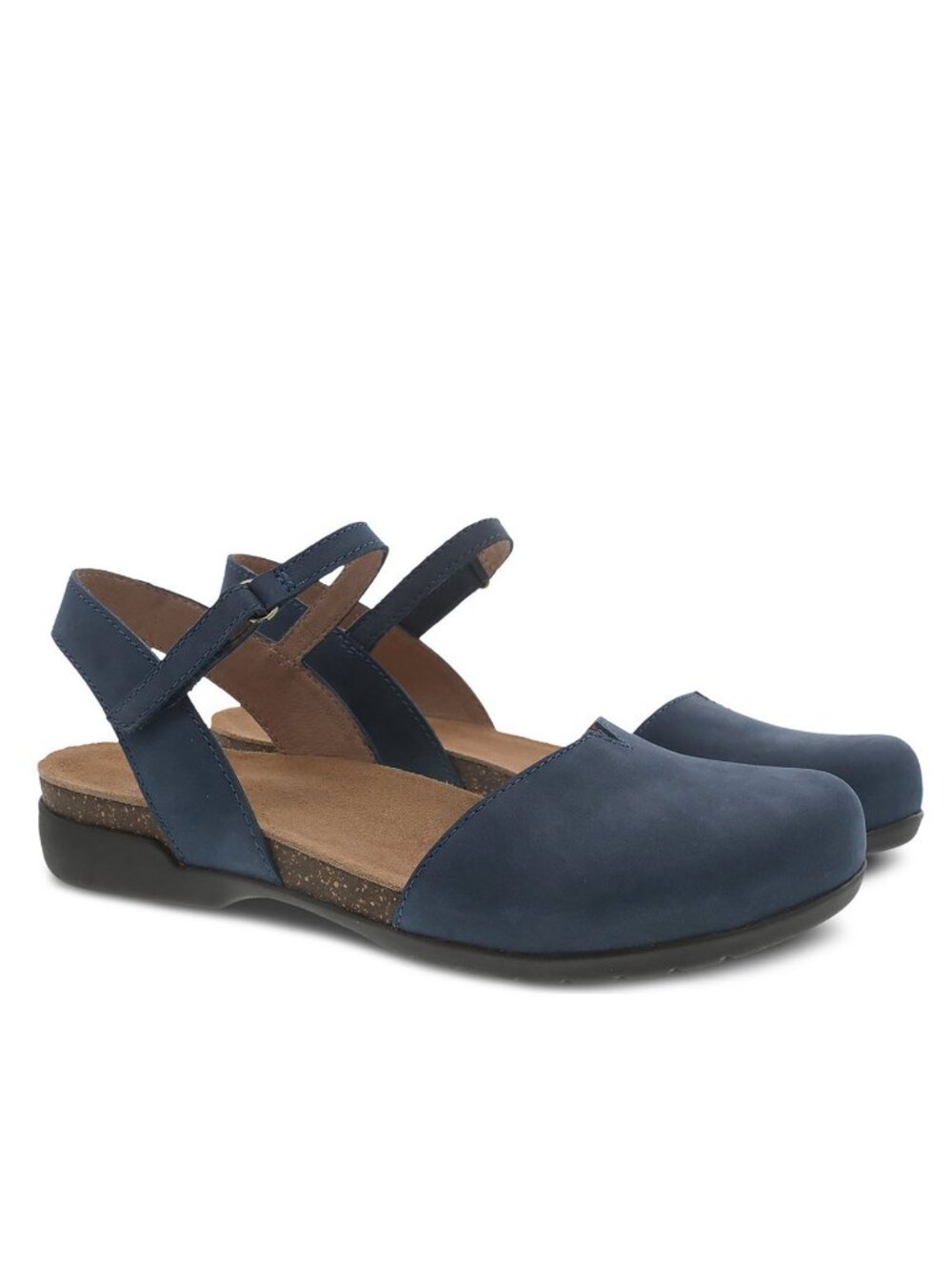 Dansko ROWAN Milled Nubuck Mary Jane Sandals in Navy Sz EU39/US8.5-9 - Picture 2 of 14
